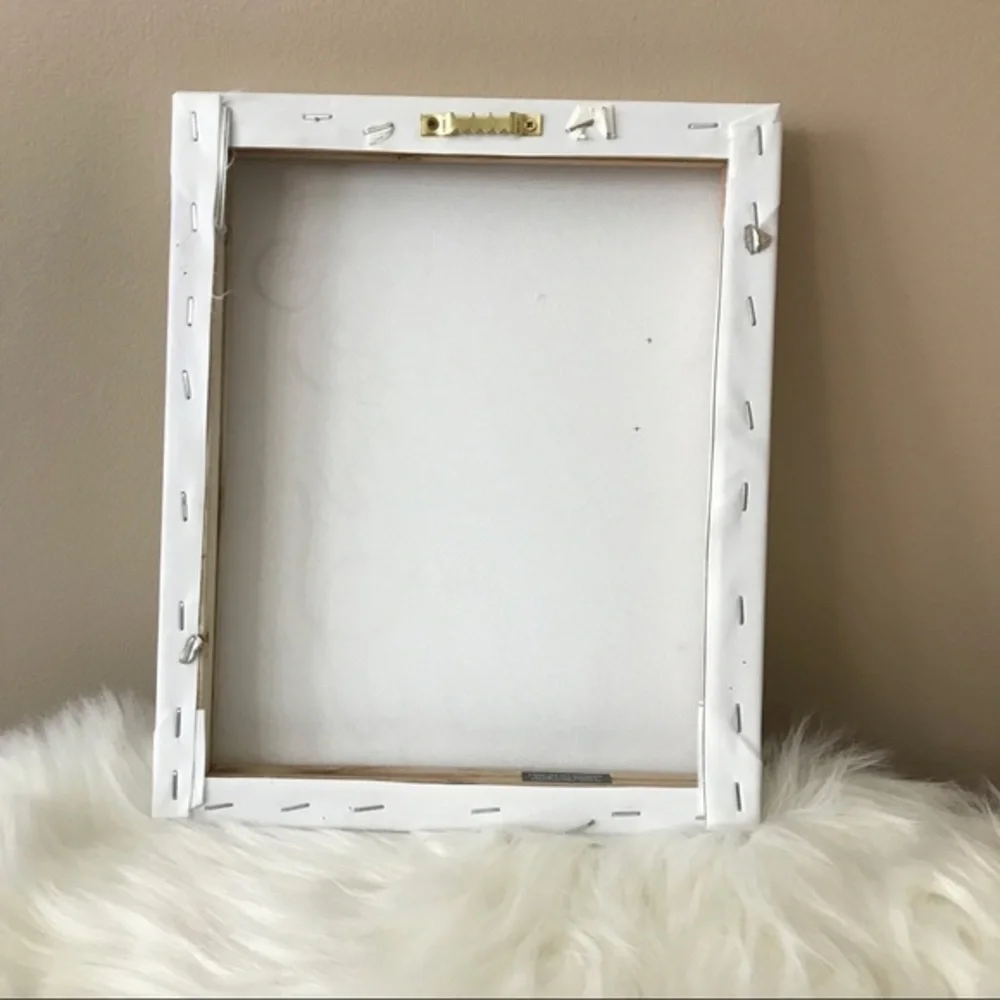 White/Gold Motivational Canvass Wall Decor, EUC